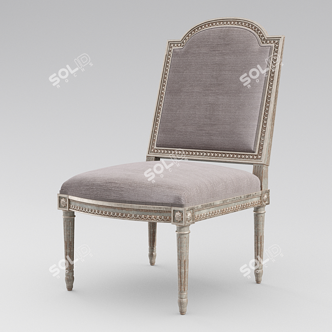 Elegant Colette Dining Chair 3D model image 1