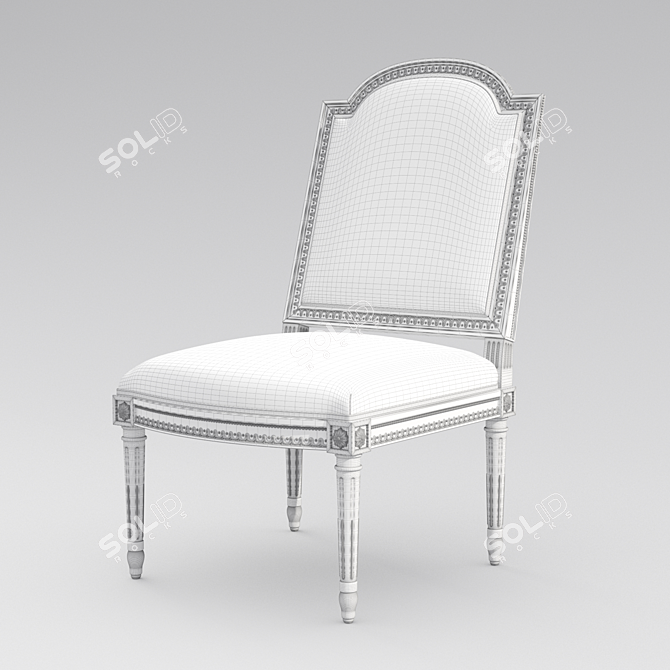 Elegant Colette Dining Chair 3D model image 3