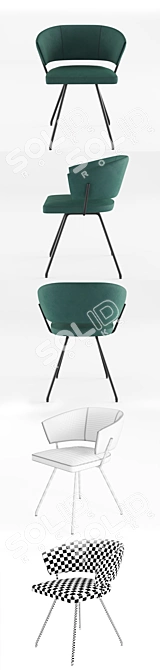 Elegant Bahia Chair: Modern Comfort 3D model image 3