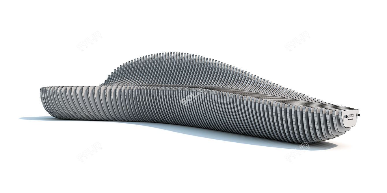 Parametrica Bench S-2: Innovative Design for Indoor and Outdoor Spaces 3D model image 3