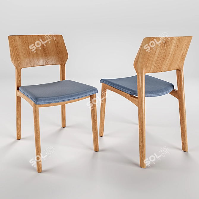 Artisan Fin: Table and Chair Set 3D model image 3