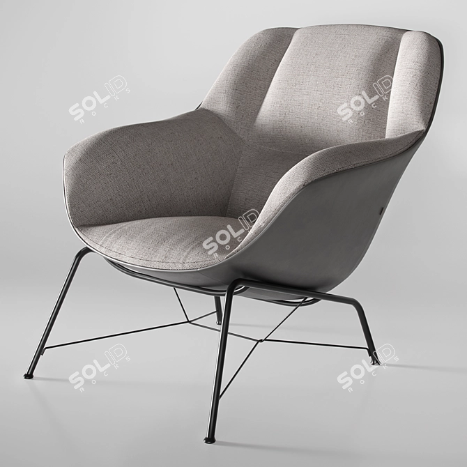 Elegant Jori Prelude Armchair 3D model image 1