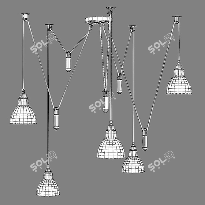 Acrobata Lightstar Pendant Chandelier 3D model image 3