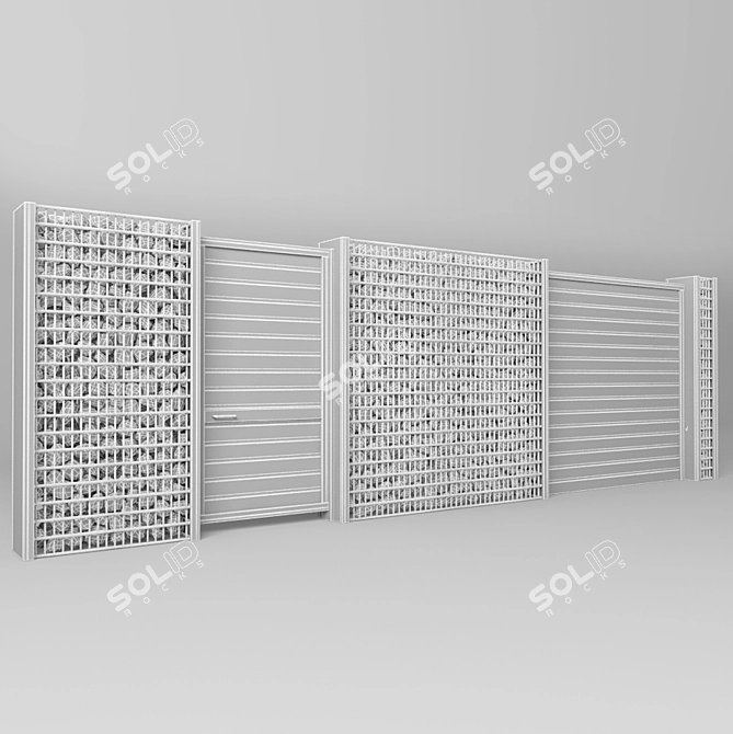 Versatile Gabion Fence: 3D Max 2012, Vray, FBX 3D model image 2