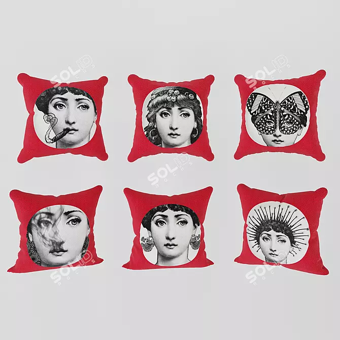 Lina Cavalieri Decorative Pillow 3D model image 1