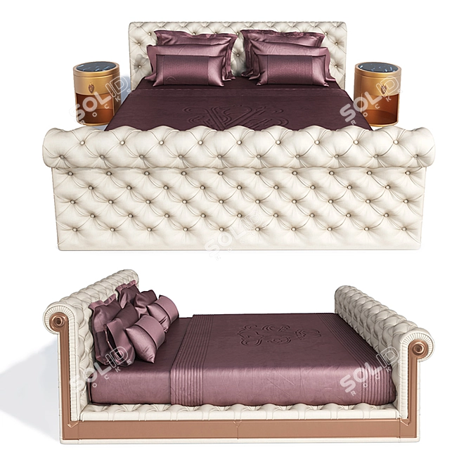 Visionnaire Jackpot Bed: Luxuriously Detailed 3D model image 1