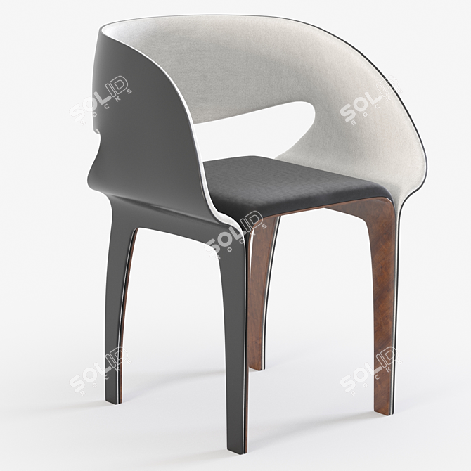 Corona Unwrapped Chair 3D model image 3