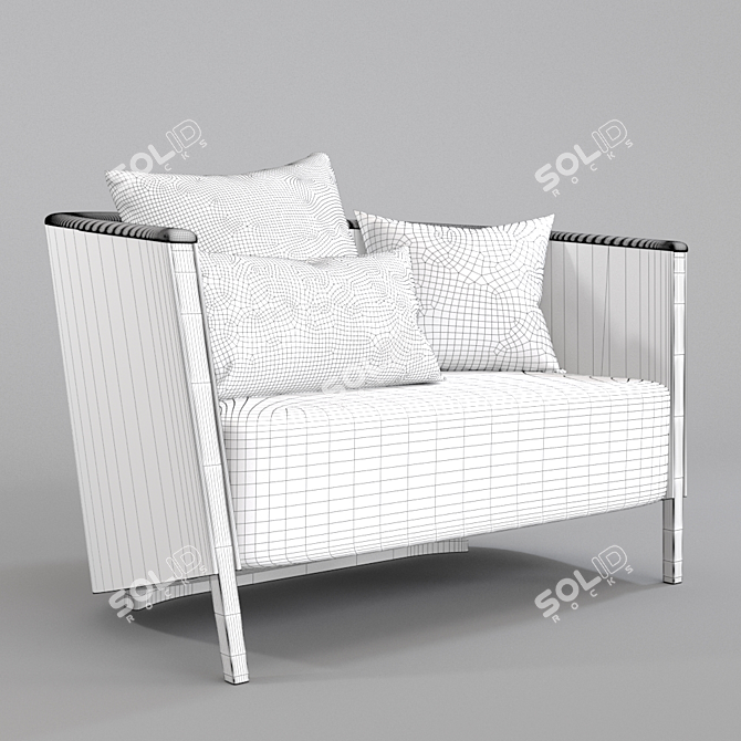 Luxury Italian-Designed Moroso Novecento Sofa 3D model image 2