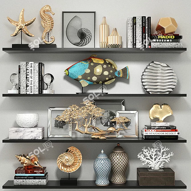 Seaside Treasures Decor Set 3D model image 1