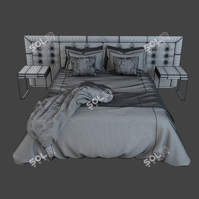 Fendi Casa Bed Pincio - Luxurious and Stylish 3D model image 3