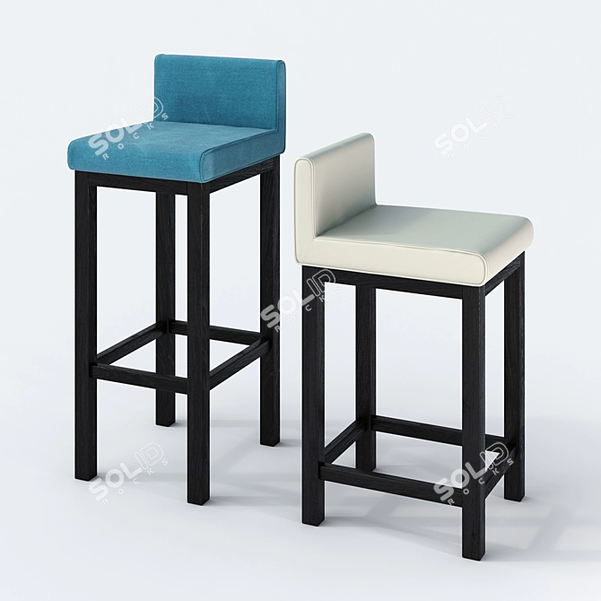 Meridiani KAGE Stool Set - Elevated Comfort 3D model image 1