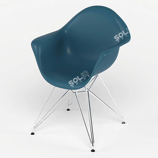 Modern Eames Style Armchair 3D model image 1