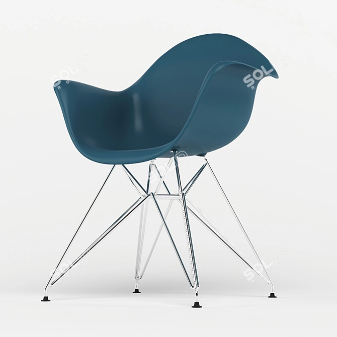 Modern Eames Style Armchair 3D model image 3
