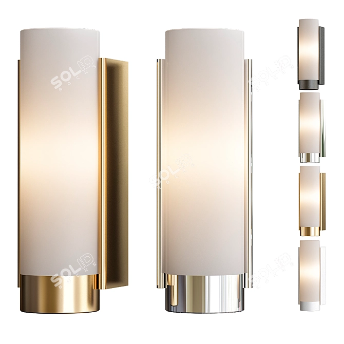 Elegant Powell Sconce 3D model image 1