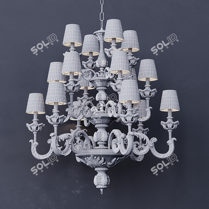 Elegant Silvano Grifoni Chandelier 3D model image 2