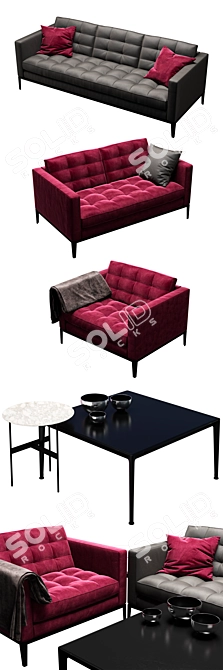 Contemporary AC Lounge Set 3D model image 2