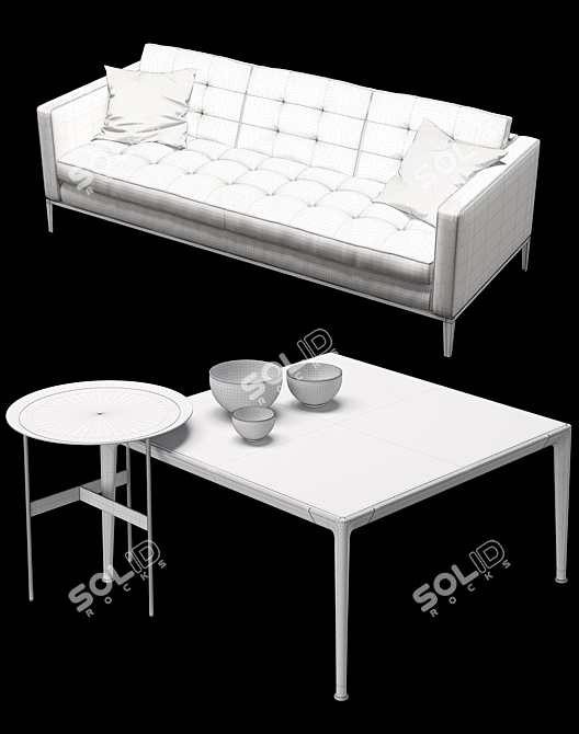 Contemporary AC Lounge Set 3D model image 3