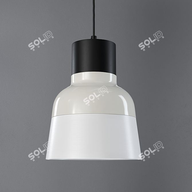 Milan Inspired Two-Toned Pendant 3D model image 1