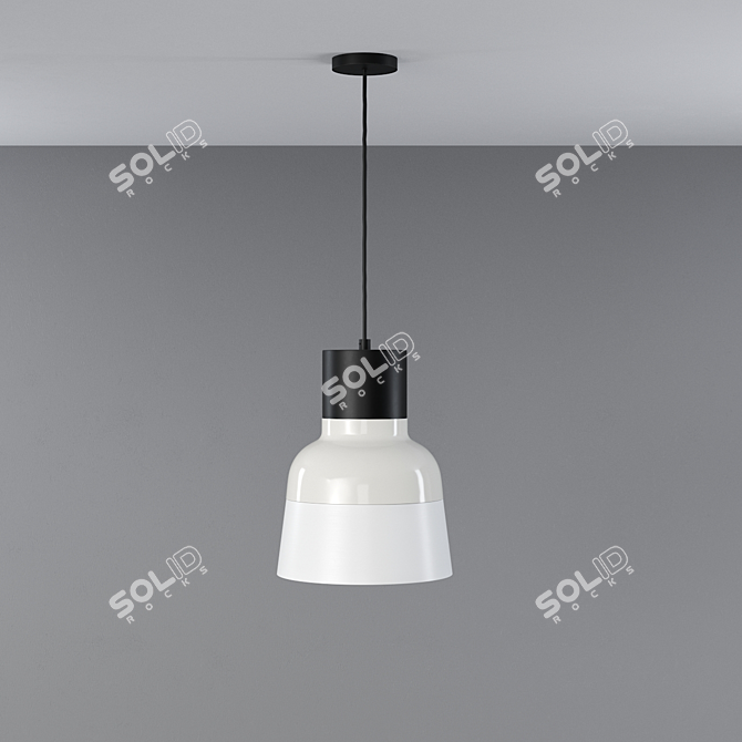 Milan Inspired Two-Toned Pendant 3D model image 2
