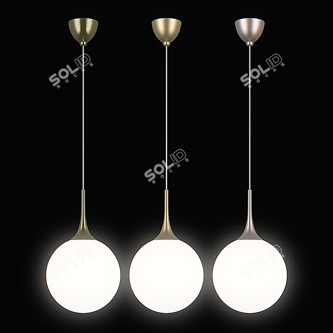 81303x Globo Lightstar Pendant - Bronze/Gold/Champagne 3D model image 2