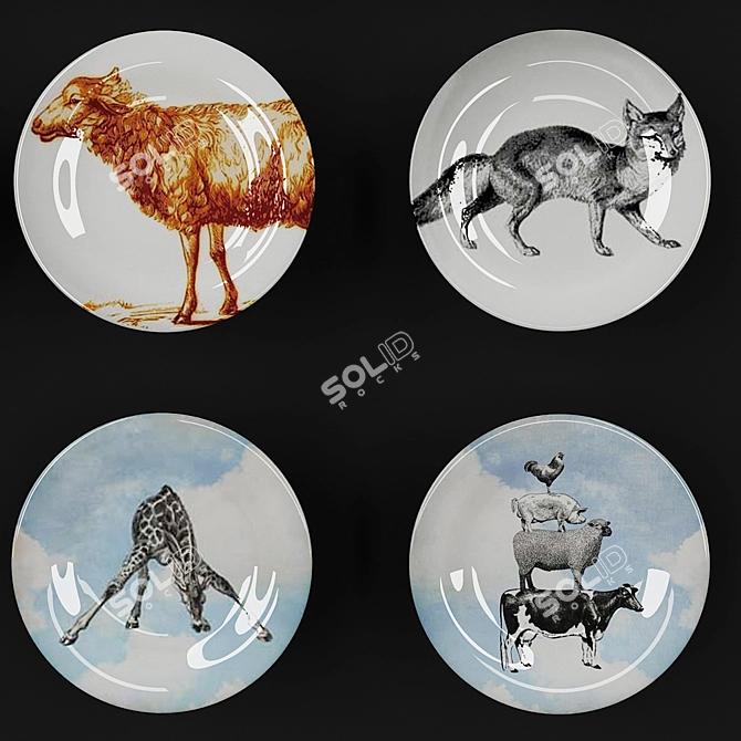 Decorative Plate 17: Elegant Home Decor 3D model image 3