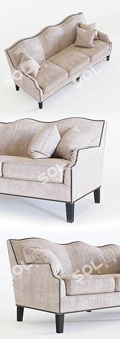 Elegant Eichholtz Merlin Sofa 3D model image 2