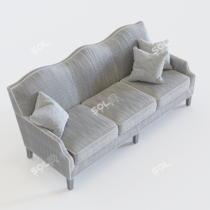 Elegant Eichholtz Merlin Sofa 3D model image 3