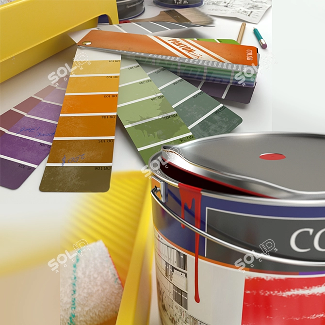 Vibrant Coat Paint 3D model image 2