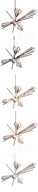 Modern elegance meets grandeur: HARLOW Large Chandelier 3D model image 2