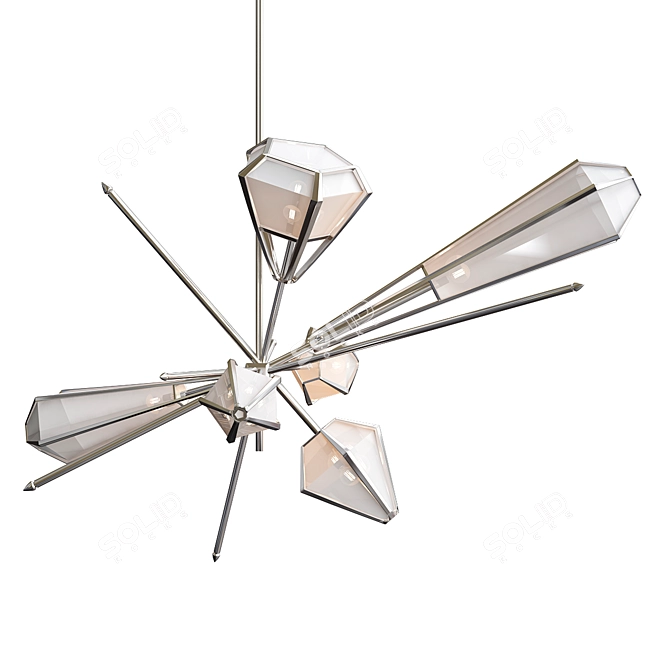 Modern elegance meets grandeur: HARLOW Large Chandelier 3D model image 3