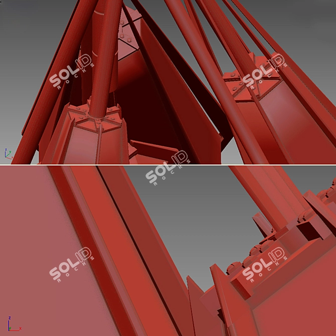 Harlow Floral Chandelier: Timeless Elegance 3D model image 3