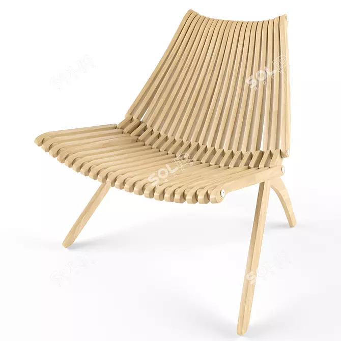 Vintage Modern Lotos Chair 3D model image 1