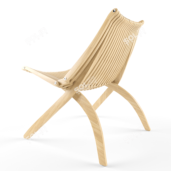 Vintage Modern Lotos Chair 3D model image 3