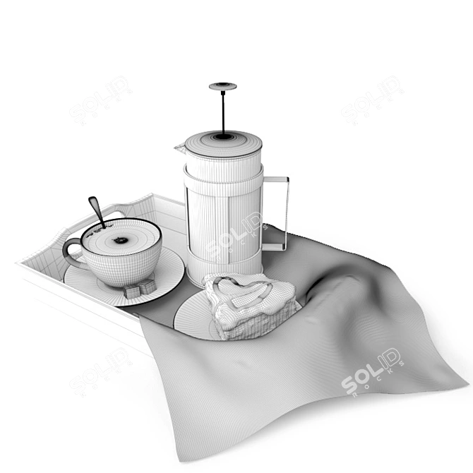 Convenient Breakfast Tray 3D model image 3