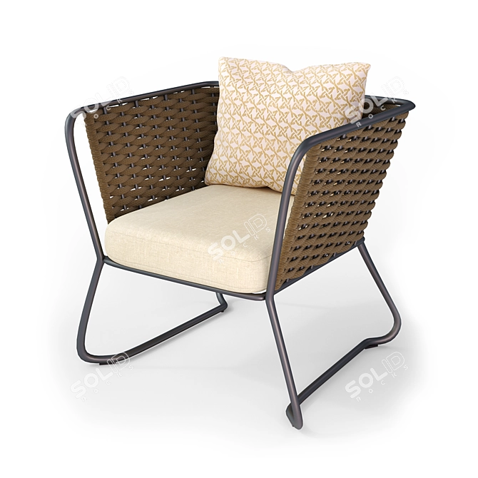 Modern Outdoor Armchair PORTOFINO 3D model image 1