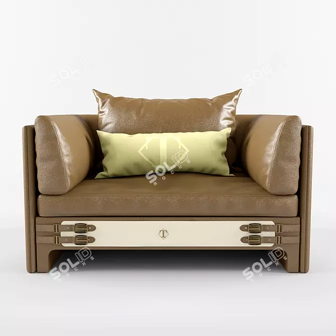 Luxury Armchair: Numero Tre 3D model image 1