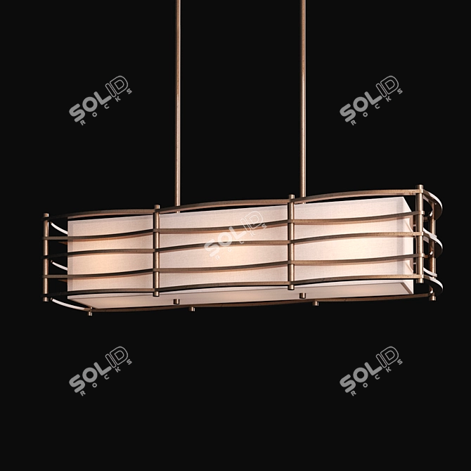 Modern Retro Moxie Chandelier 3D model image 1