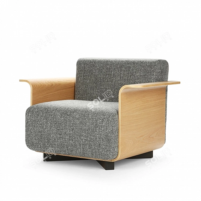 Modern Pebble Chair 3D model image 1