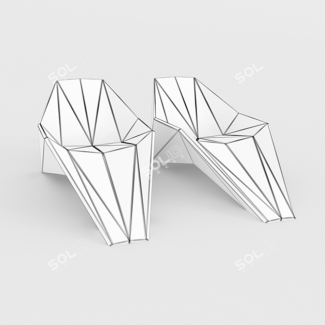 Futuristic Xarp Lounge Chair 3D model image 3