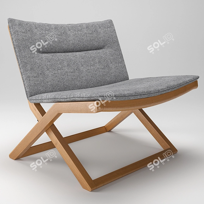 Title: Modern Wooden Swedese Chair 3D model image 1