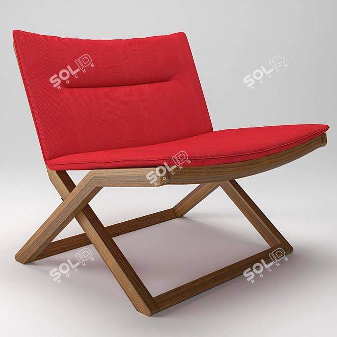 Title: Modern Wooden Swedese Chair 3D model image 3