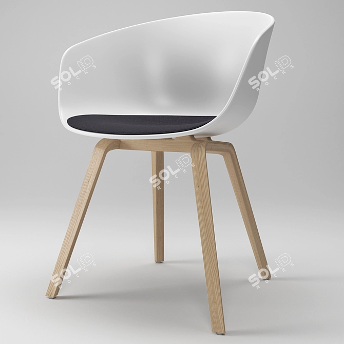 Sleek Scandinavian Style: About A Chair 22 3D model image 1