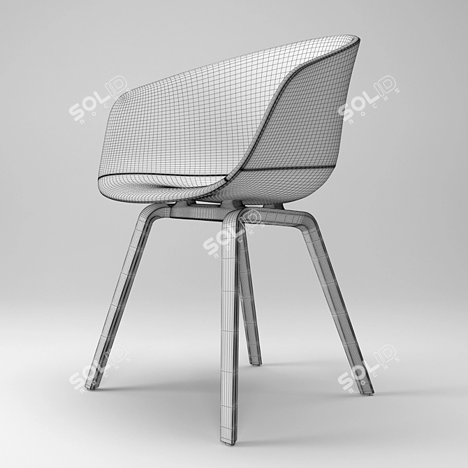 HAY About A Chair 23: Premium 3D Model 3D model image 2