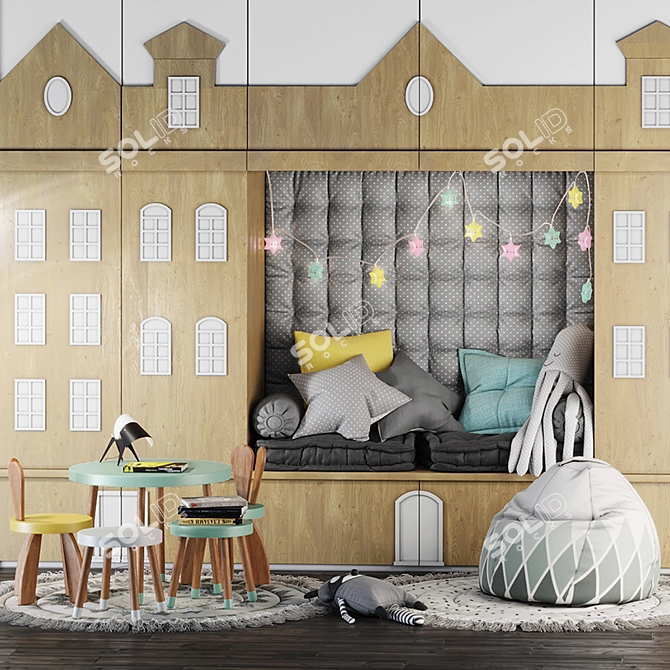 Dreamy Kids Room Set 3D model image 1
