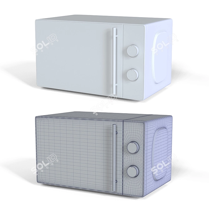 Midea Unwrap: Accurate and Stylish Microwave 3D model image 2