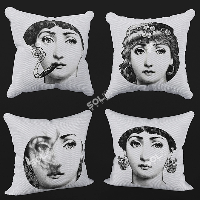Lina Cavalieri Decorative Pillow 3D model image 1