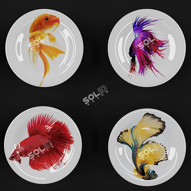 Elegant Decorative Plate - 18 3D model image 2