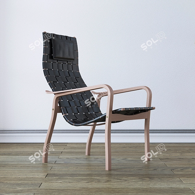 Swedese Primo Chair: Sleek Comfort 3D model image 3
