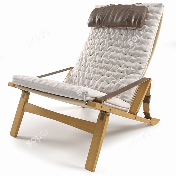 Mid Century PB 10 Lounge Chair 3D model image 1