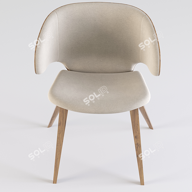 Elegant Harper Chair: Timeless Comfort. 3D model image 3